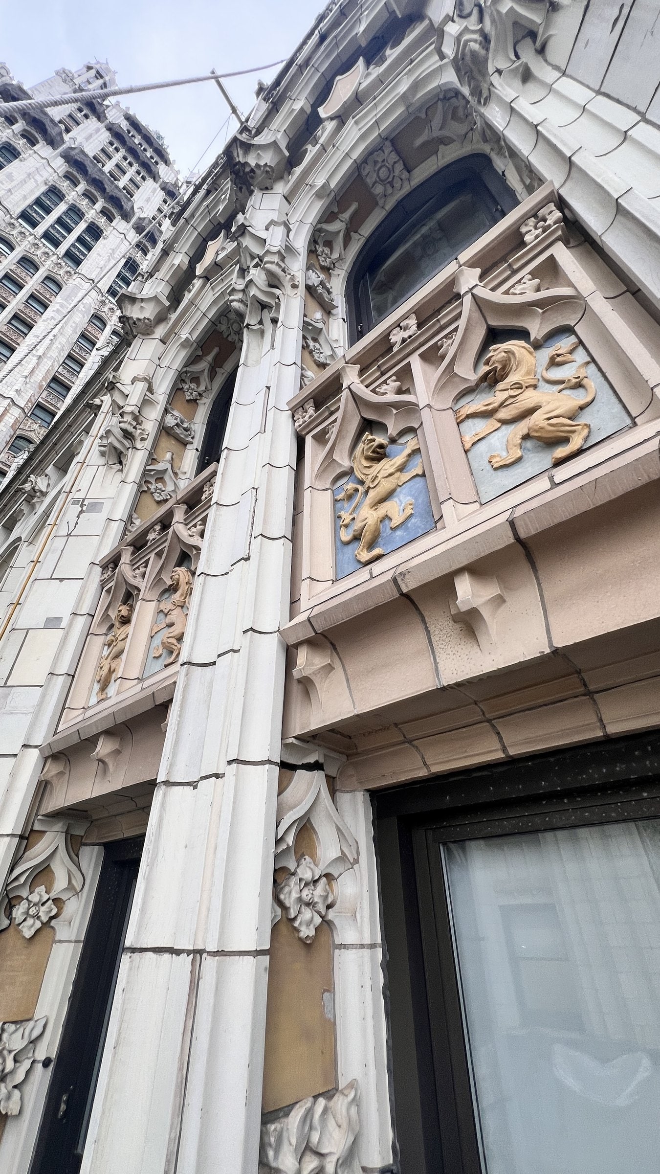 Polychrome glazed architectural terra cotta at the Woolworth Building